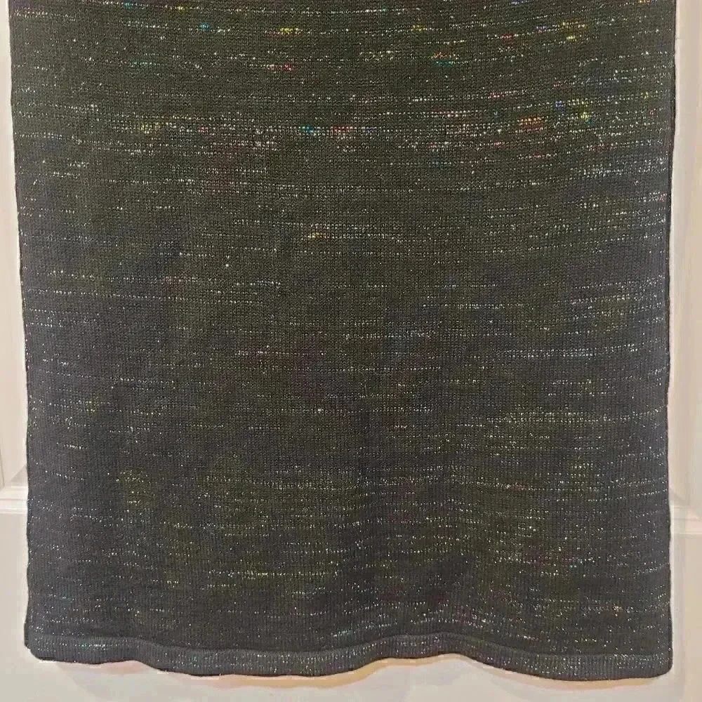 Faded Glory Girl's Black Knit Multi-Color Metallic Cowl Sweater Dress NEW NWT - Picture 8 of 8